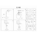 Стул барный SIGNAL C105 Velvet Bluvel 19 черный/черный